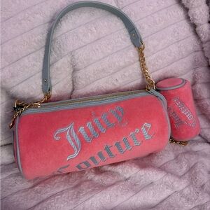 Juicy couture choose juicy barrel II bag pink lemonade/pastel turquoise NWT